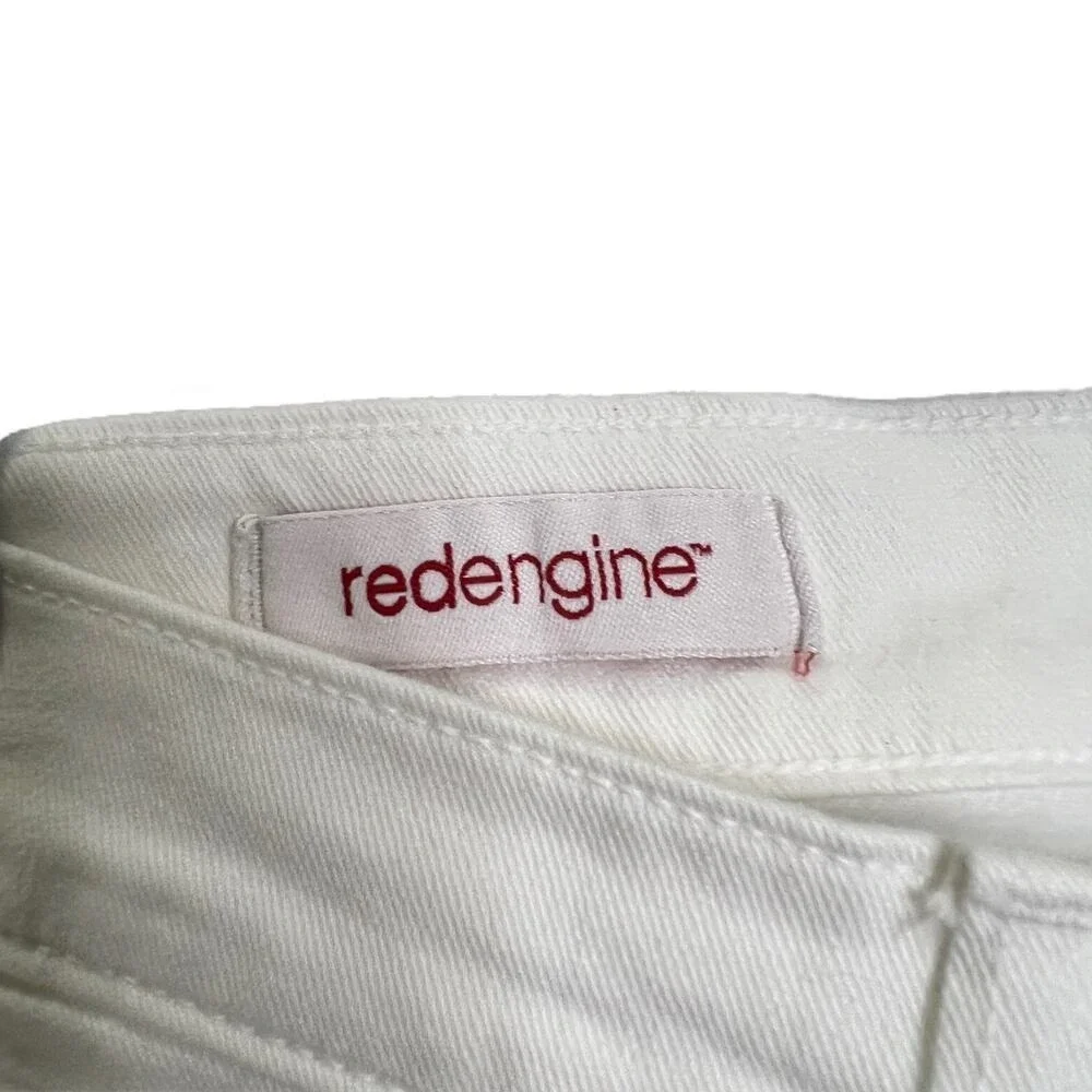Red Engine Womens 25 Hotrod Skinny Boyfriend‎ Crop Denim Jeans Hi-Rise - FLAWED
